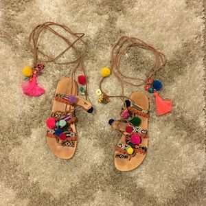Lace up sandals
